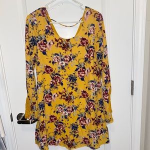 Yellow floral dress